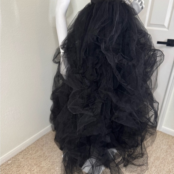 WDPL WOMENS SOLID BLACK COLORED LONG SKIRT SIZE 5XL. B1 - Picture 6 of 11